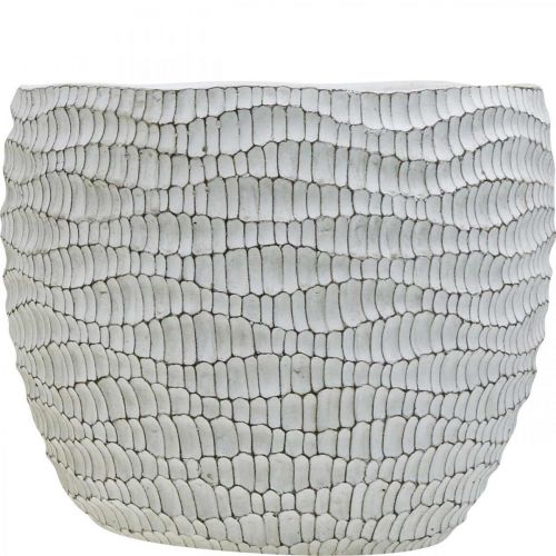 Produkt Doniczka Betonowa Biała Vintage Doniczka Biały Plaster Miodu W17,5cm Ø18,5cm