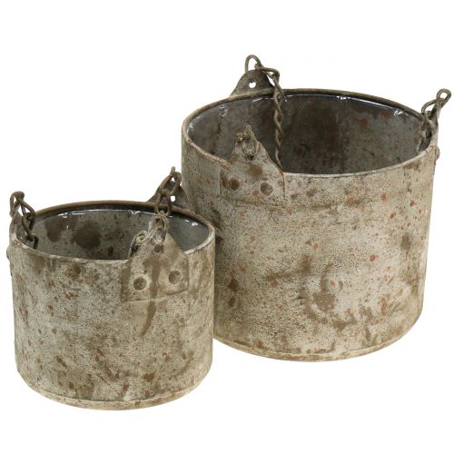 Floristik24 Doniczka do zawieszenia antycznego Ø10/14cm 2szt