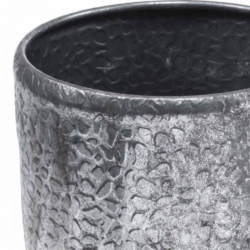 Floristik24 Cachepot Antique Zinc Silver Ø22/26/30cm Zestaw 3 szt.