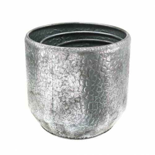 Floristik24 Cachepot Antique Zinc Silver Ø22/26/30cm Zestaw 3 szt.