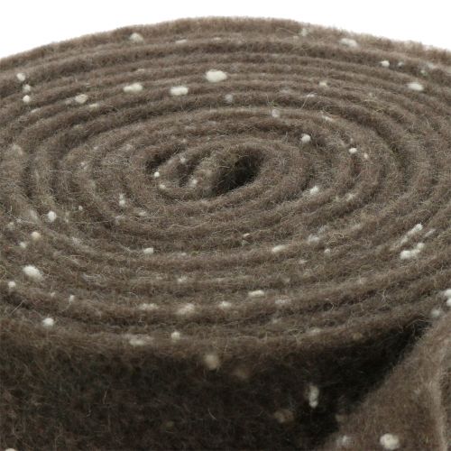 Floristik24 Taśma doniczkowa Taśma filcowa brązowa w kropki 15cm x 5m