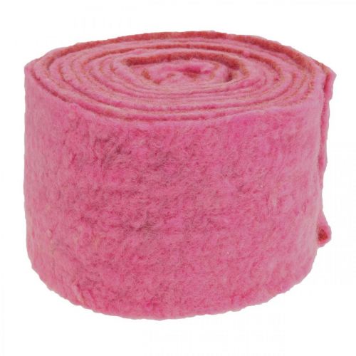 Floristik24 Taśma filcowa, potówka, filc wełniany różowy, pomarańczowy nakrapiany 15cm 5m