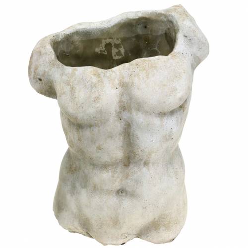 Floristik24 Doniczka Torso Mężczyzna Szary 19×13,5cm H28cm