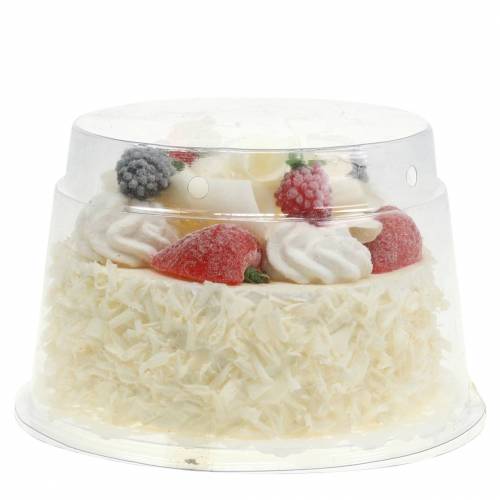 Floristik24 Sztuczny tort kremowy z jagodami Ø15cm W11,5cm