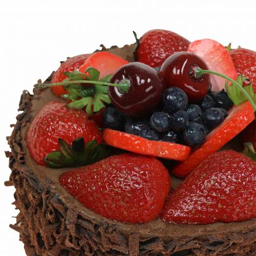 Floristik24 Sztuczny tort czekoladowy Ø15cm W11.5cm