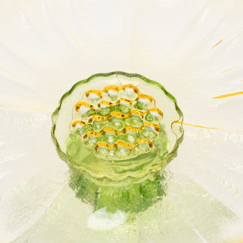 Produkt Dekoracyjny szklany talerz z nóżką, wzór kwiatowy, idealny do świątecznych prezentacji, 15 cm