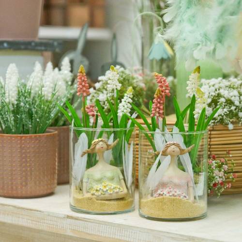 Floristik24 Hiacynt winogronowy w doniczce brzozowej różowy 24cm