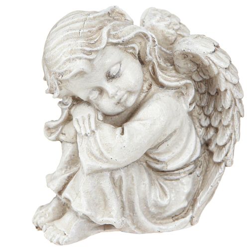 Produkt Anioł żałobny siedzący figura dekoracyjna kremowy 6,5×5×7,5cm 2 sztuki