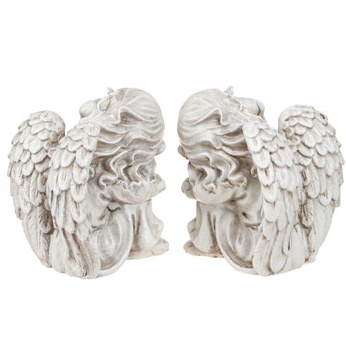 Produkt Anioł żałobny siedzący figura dekoracyjna kremowy 6,5×5×7,5cm 2 sztuki