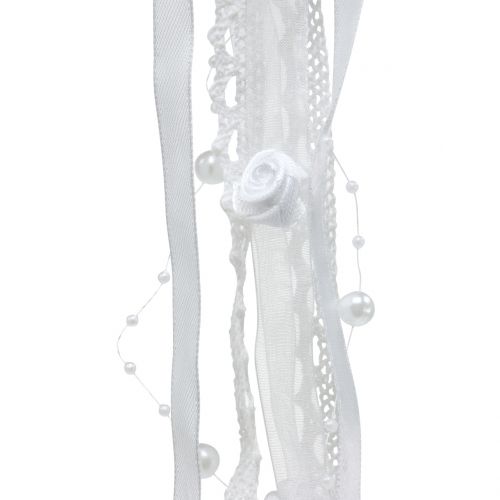 Floristik24 Dreamcatcher Heart White 55cm 2szt.