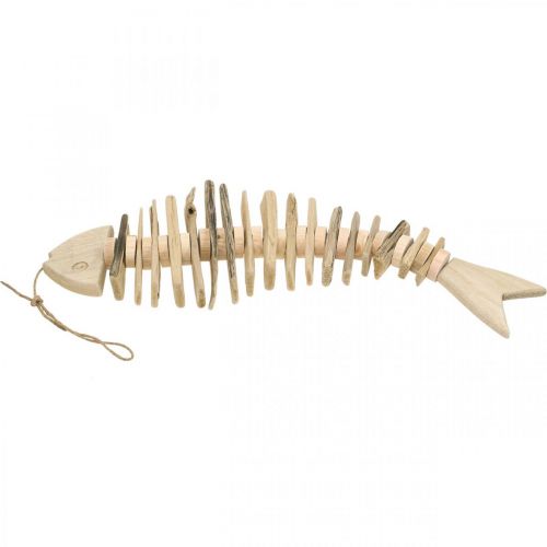 Floristik24 Deco ryby driftwood natura, letnia dekoracja do powieszenia morskiego L59cm