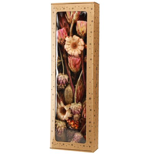 Produkt Mieszanka suszonych kwiatów maku protea różowego 38cm 580g