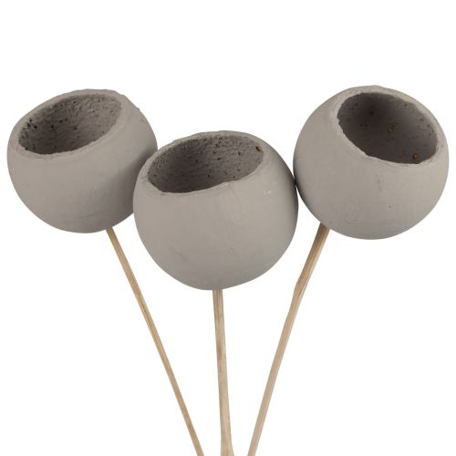 Produkt Suszone kwiaty ozdobne dzwonki na łodydze szare 37cm 3 szt