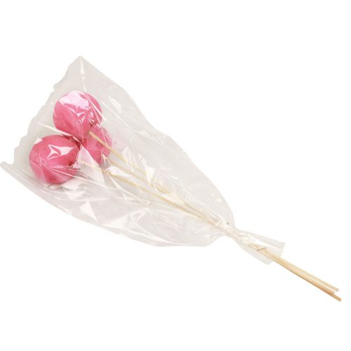 Produkt Suszone kwiaty ozdobne dzwonki na łodydze różowe 42cm 3 szt