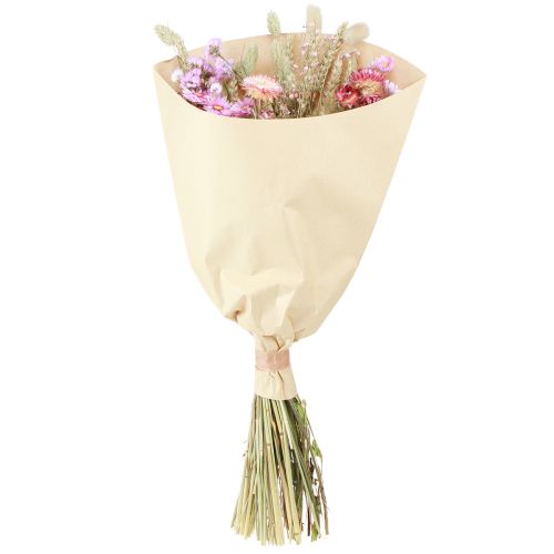 Produkt Bukiet Suszonych Kwiatów Różowe Kwiaty Słomiane Lagurus Pszenica 55 cm