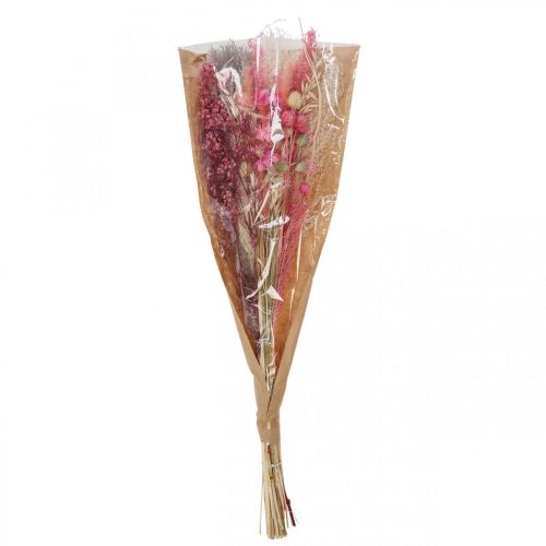Floristik24 Bukiet suszonych kwiatów różowo biały phalaris masterwort 80cm 160g