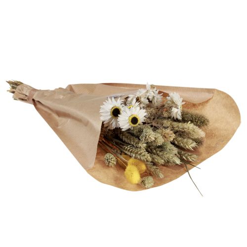 Produkt Bukiet suszonych kwiatów słomianych kwiatów Phalaris biało-żółty 30cm