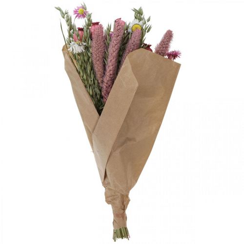 Produkt Bukiet suszonych kwiatów Bukiet kwiatów łąkowych różowy W50cm 140g