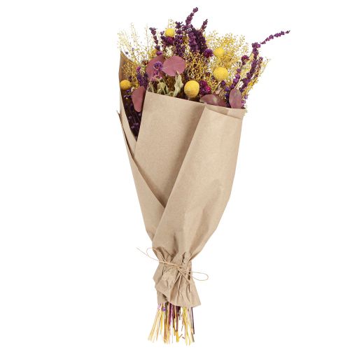 Produkt Bukiet suchy żółty fioletowo-zielony eukaliptusowy craspedia 53cm 150g