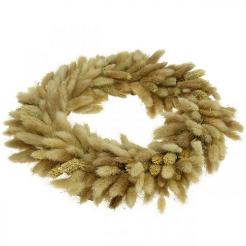 Produkt Wieniec na drzwi wianek z suszonych kwiatów wianek z trawy aksamitnej Lagurus Ø31cm