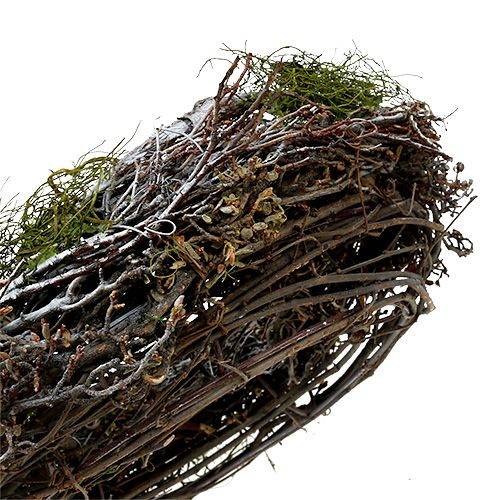 Floristik24 Wieniec na drzwi z mchem Ø28cm Szary, Zielony