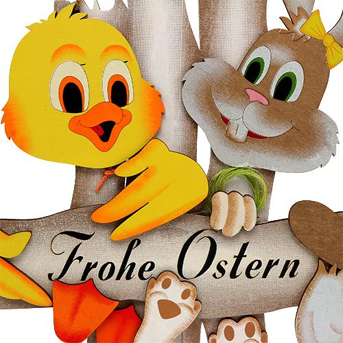 Floristik24 Napis na drzwi Happy Easter 28cm x 32cm