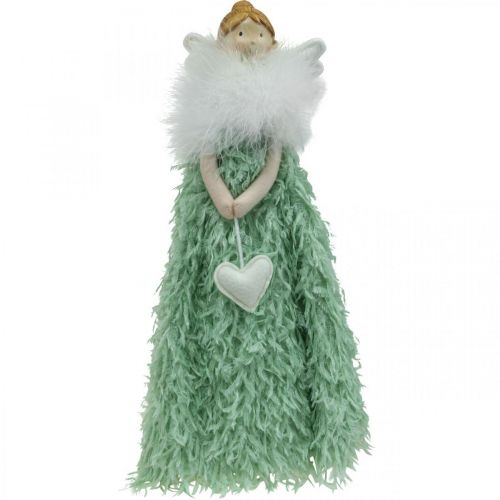 Floristik24 Doorstop Anioł Świąteczny Anioł Rysunek Zielony H38cm