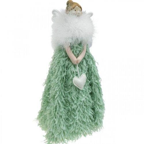 Floristik24 Doorstop Anioł Świąteczny Anioł Rysunek Zielony H38cm
