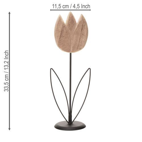 Produkt Dekoracyjny obiekt Tulip na stojaku, elegancki i ponadczasowy element wystroju wnętrz, 33,5 cm
