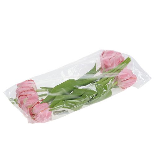 Floristik24 Tulipan różowy 37cm 6szt