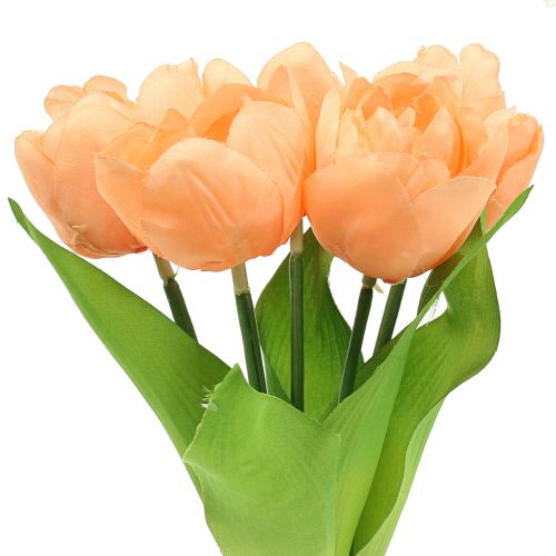 Floristik24 Sztuczna brzoskwinia tulipan 26,5 cm 5 sztuk