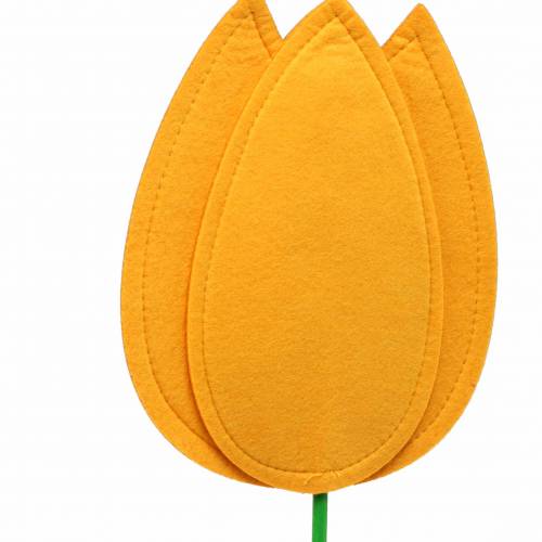 Floristik24 Filcowy kwiat tulipan żółty dekoracja letnia H88cm