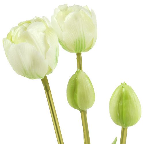 Produkt Tulipany Kremowe Prawdziwe Dotykowe Dekoracje Kwiatowe L43,5cm 5szt
