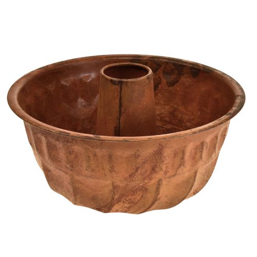 Floristik24 Doniczka rdzawa forma do ciasta dekoracja kuchni metalowa Ø23cm W12cm