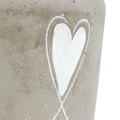 Floristik24 Cachepot betonowy z sercem Ø11cm H10cm 5szt.