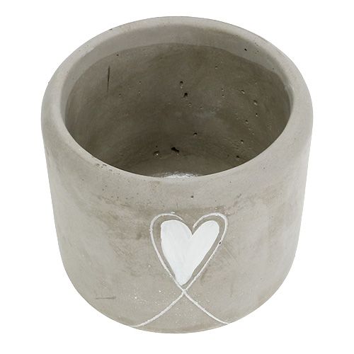 Floristik24 Cachepot betonowy z sercem Ø11cm H10cm 5szt.