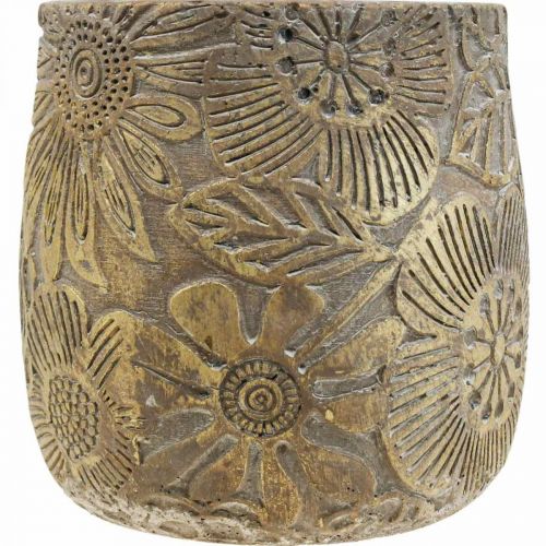 Floristik24 Sadzarka doniczka ceramiczna w złote kwiaty Ø17cm W19cm