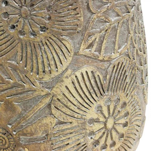 Floristik24 Sadzarka doniczka ceramiczna w złote kwiaty Ø17cm W19cm