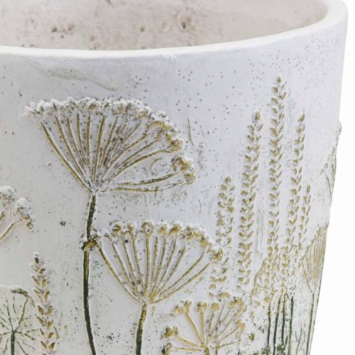 Floristik24 Sadzarka Duża Doniczka Ceramiczna Białe Złoto Ø20.5cm W20cm