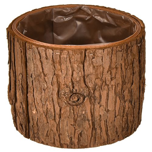 Doniczka drewniana okrągła kora sosnowa Ø15cm wys.12,5cm