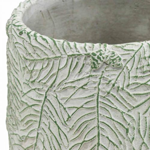 Produkt Sadzarka ceramiczna zielona biała szara sosna gałązki Ø12cm H17.5cm