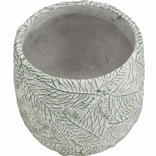 Produkt Sadzarka ceramiczna zielona biała szara gałęzie jodły Ø12,5cm H12cm