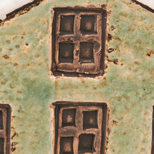 Produkt Doniczka ceramiczna Domek adwentowy Mięta Biała 10×10×12cm