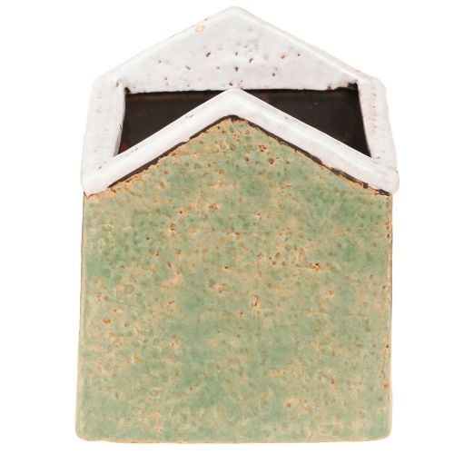 Produkt Doniczka ceramiczna Domek adwentowy Mięta Biała 10×10×12cm