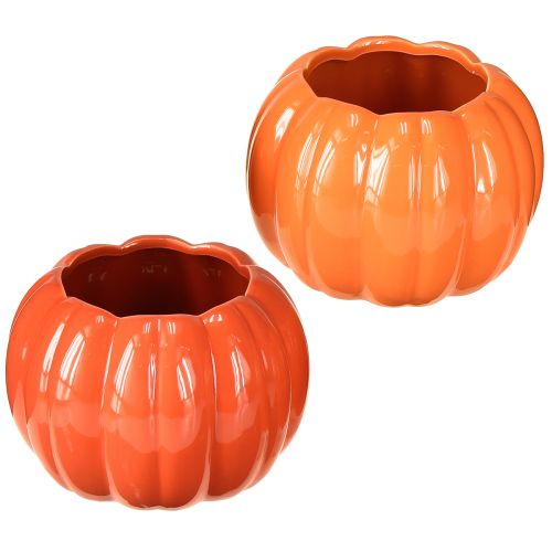 Doniczka ceramiczna dynia pomarańczowa mix Ø14cm wys.10cm 2 szt.