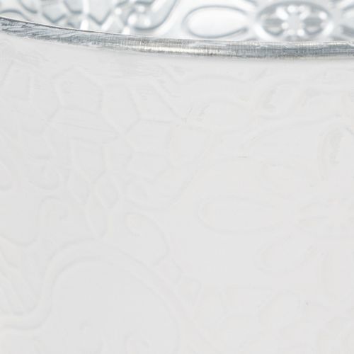 Produkt Doniczka metalowa, pastelowa biel, Ø16cm H14cm