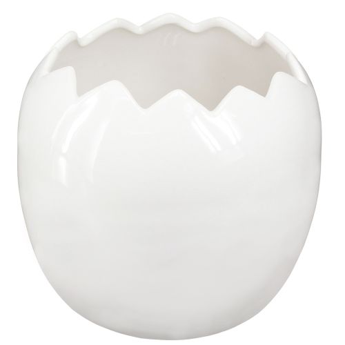 Produkt Doniczka Wielkanocne Jajko Duże Jajko Ceramiczna Doniczka Biała 20×18cm