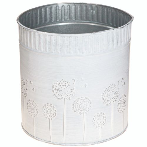 Doniczka Dandelions Metalowa Biała Ø15,5cm H15,5cm