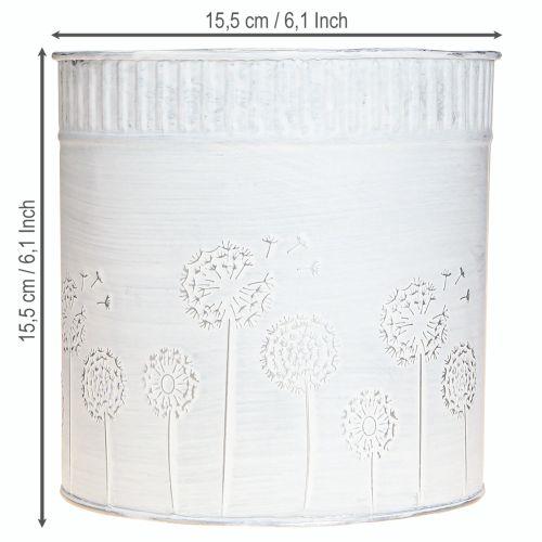 Produkt Doniczka Dandelions Metalowa Biała Ø15,5cm H15,5cm