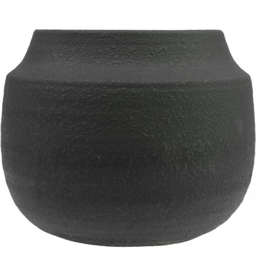 Floristik24 Sadzarka czarna doniczka ceramiczna Ø27cm W23cm